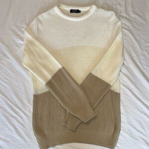 Men’s Knitted Colorblock Pattern Sweater !